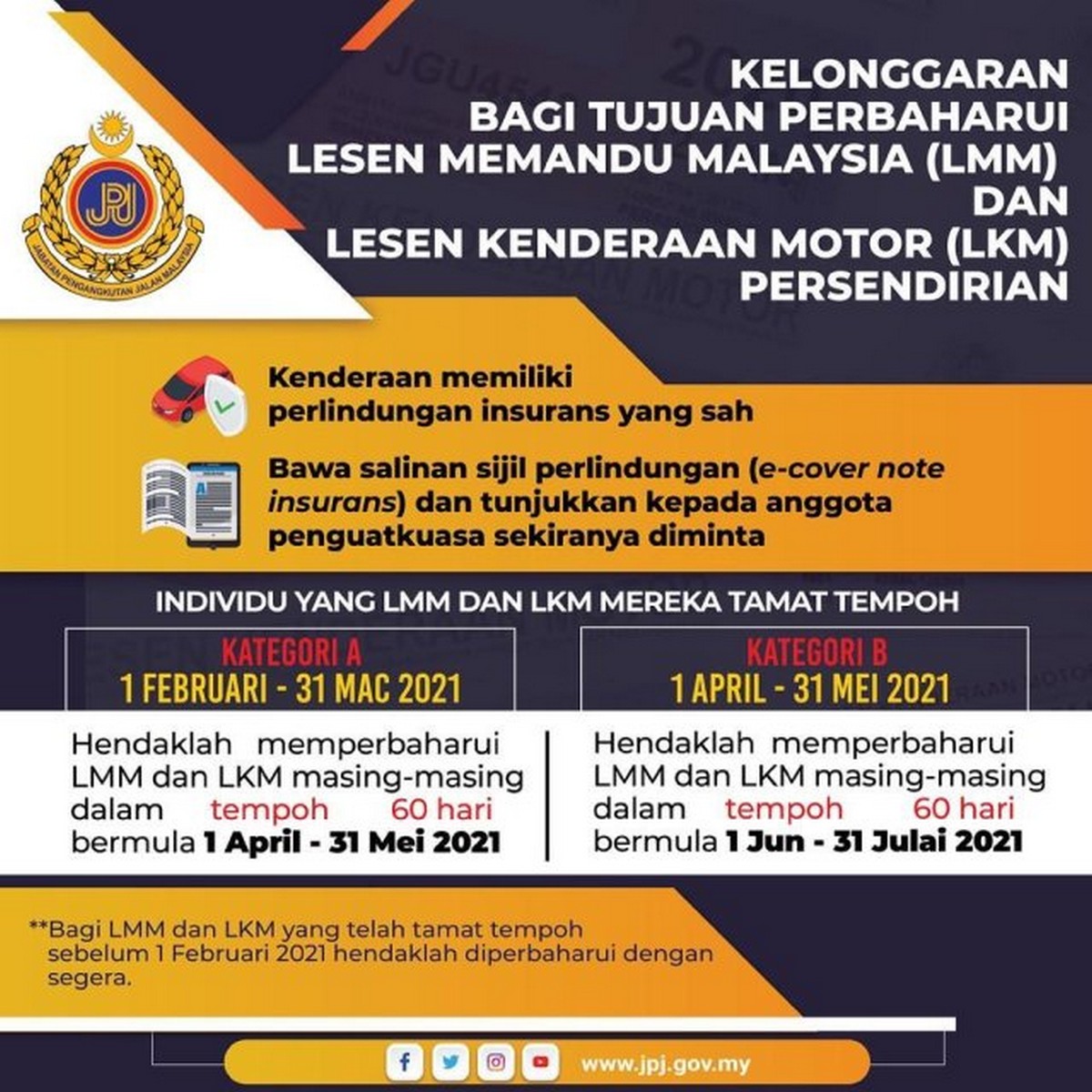 Renew road tax online