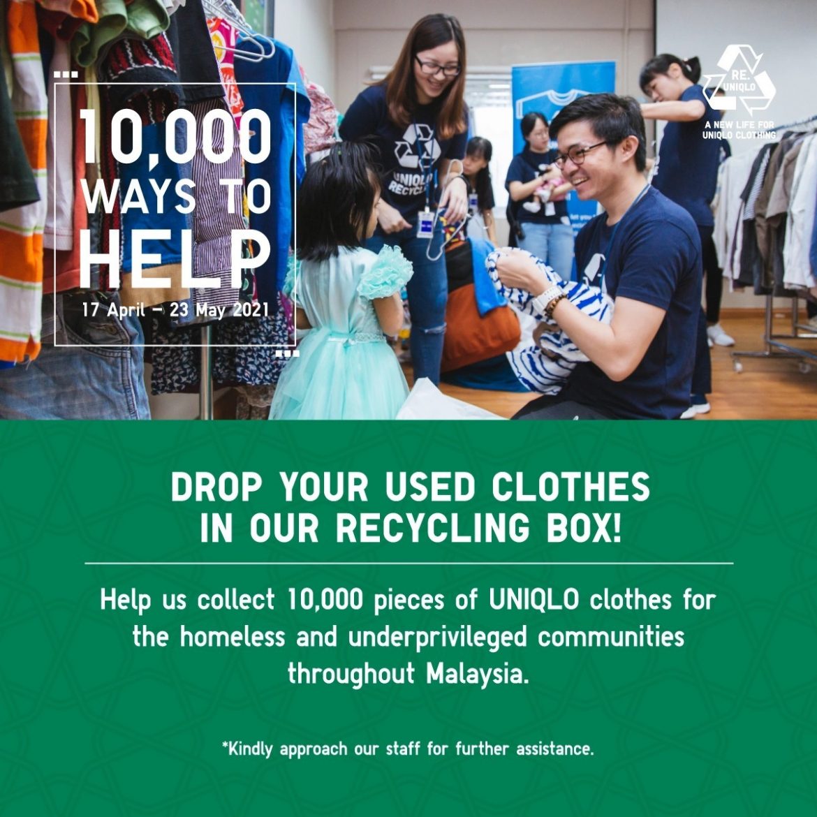 UNIQLO Needs 10,000 PreLoved Clothes Donations To Help The Homeless