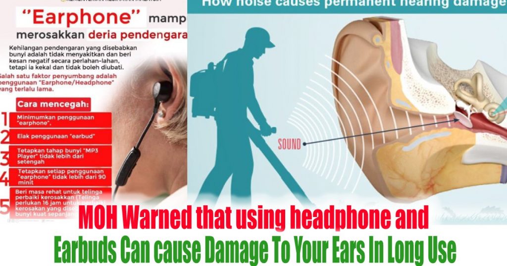 MOH Warned that using headphone and Earbuds Can cause Damage To Your