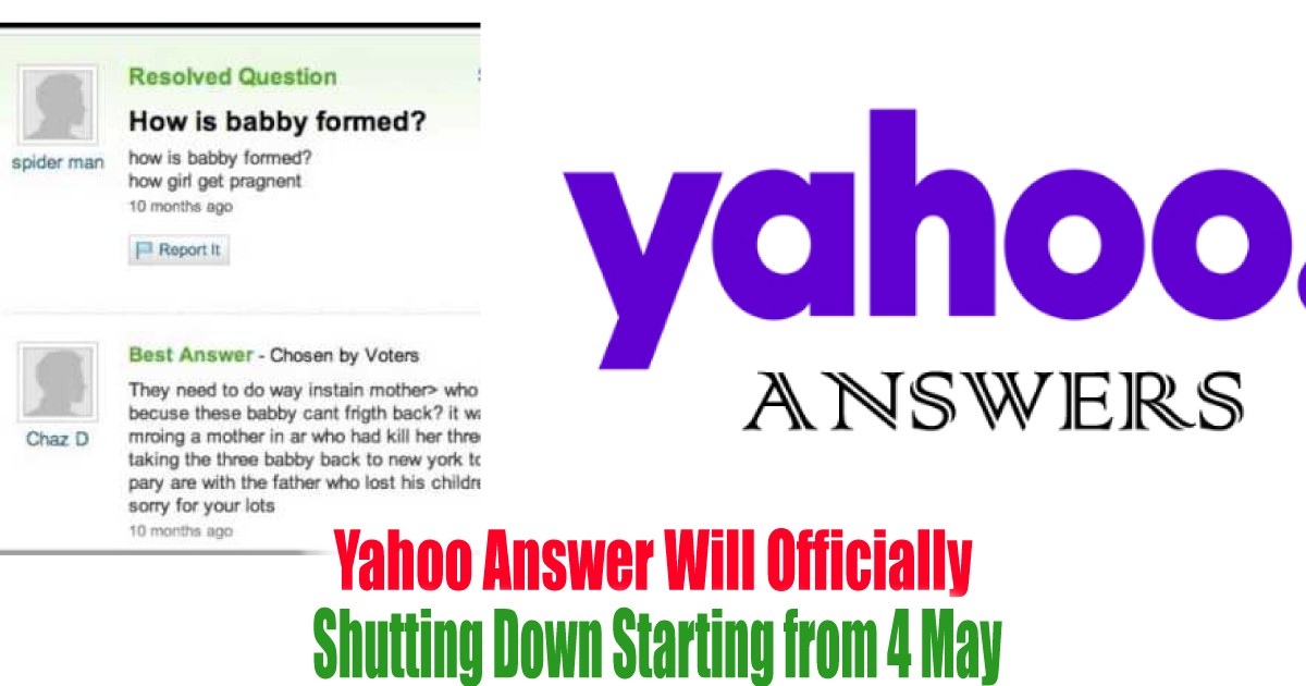 Yahoo Answer Will Officially Shutting Down Starting from 4 May